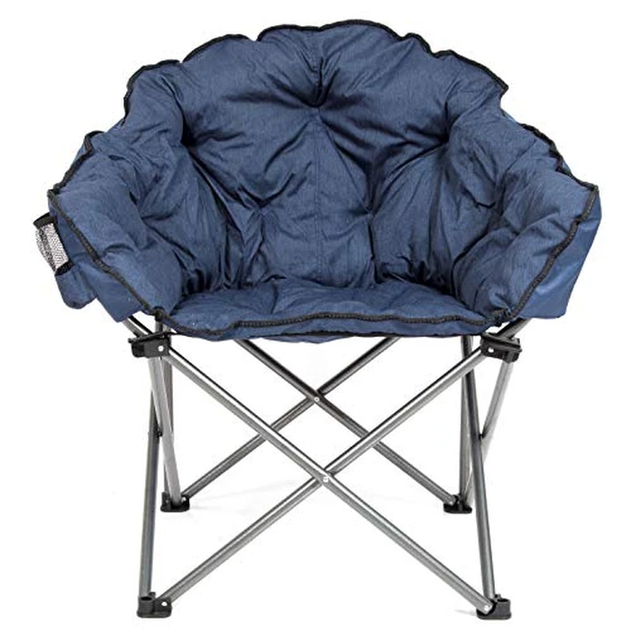 MacSports C932S-130, Blue Padded Cushion Outdoor Folding Lounge Patio Club Chair by MacSports - Image 3
