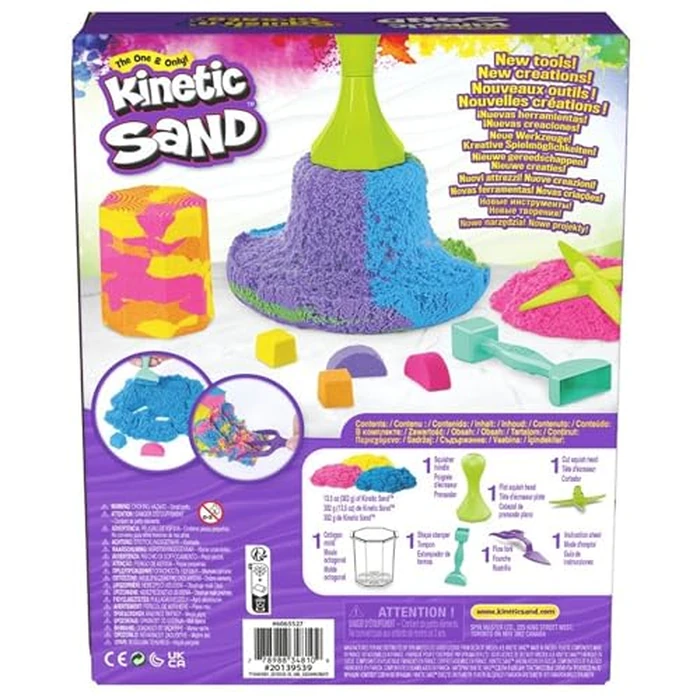 Kinetic Sand, Squish N’ Create Playset, Easter Basket Stuffers, Includes 13.5oz (3 Colors) Moldable Play Sand, 5 Tools, Sensory Toys for Ages 3 and up by Kinetic Sand - Image 9