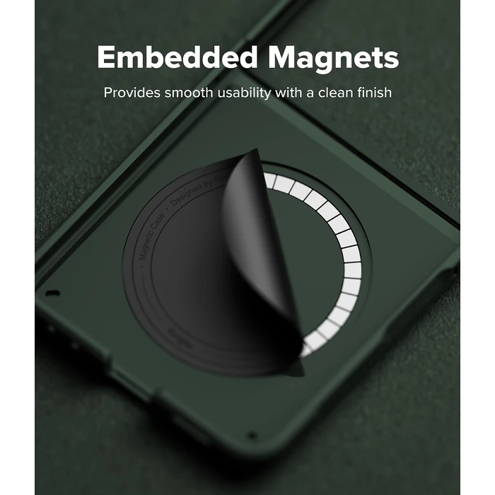 Ringke Onyx Magnetic [Compatible with MagSafe] for Samsung Galaxy Z Flip 7 Case, Firm Grip Non-Slip Anti-Fingerprint Scratch Resistant Sleek Slim Fit Shockproof Protective Phone Cover - Dark Green by Ringke - Image 5