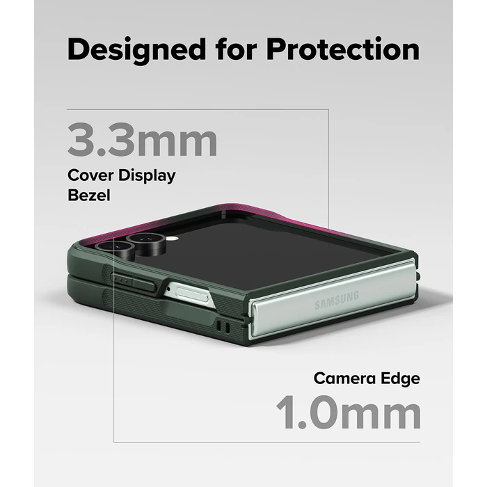 Ringke Onyx Magnetic [Compatible with MagSafe] for Samsung Galaxy Z Flip 7 Case, Firm Grip Non-Slip Anti-Fingerprint Scratch Resistant Sleek Slim Fit Shockproof Protective Phone Cover - Dark Green by Ringke - Image 8