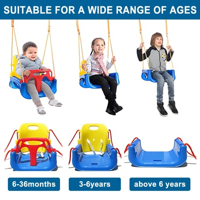 2 in 1 Toddler Swing ＆ Jumper, Swing Set for Indoor/Outdoor, Baby Jumpers and Bouncers, Easy to Assemble & Store, Suitable for Aged 6 Months to 10 Years Old by TOREVSIOR - Image 3