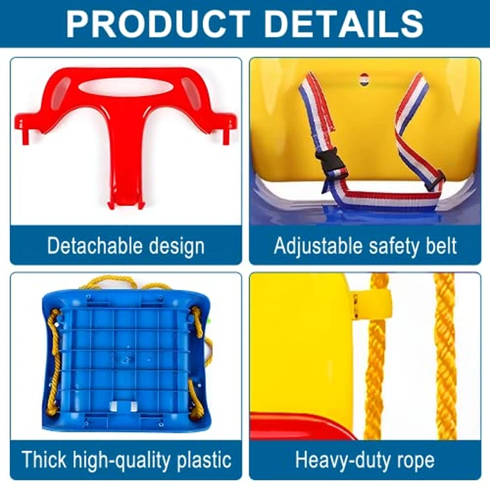 2 in 1 Toddler Swing ＆ Jumper, Swing Set for Indoor/Outdoor, Baby Jumpers and Bouncers, Easy to Assemble & Store, Suitable for Aged 6 Months to 10 Years Old by TOREVSIOR - Image 4