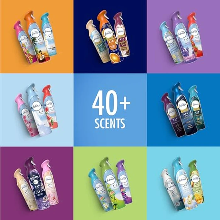 Febreze Air Mist, Air Freshener Spray, Odor Fighting Room Spray, Deodorizer for Home Bathroom Kitchen Office Apartment Dorm Room Classroom, Gain Original Scent, 8.1oz (Pack of 6) by Febreze - Image 9