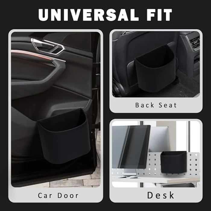 COZILO Leather Car Trash Can - Leakproof & Easy-to-Clean Car Garbage Can for Luxury Cars, SUVs & Trucks | Includes 60 Custom Liners, Secure Hook, Easy Install, Black by COZILO - Image 7