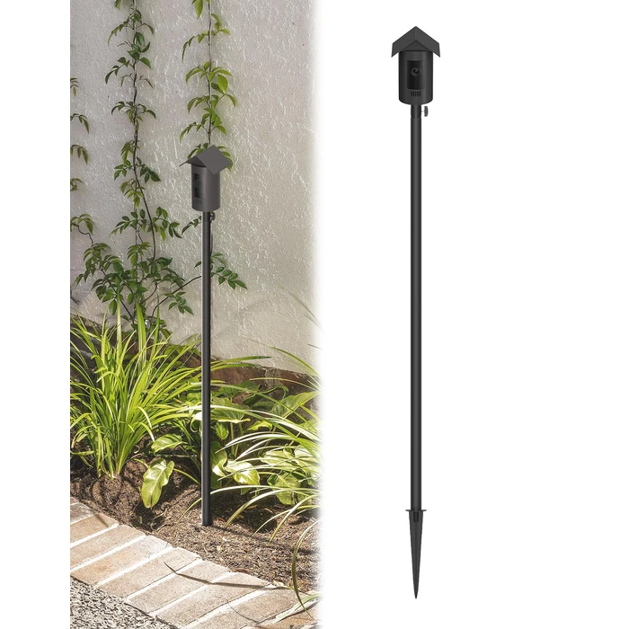 Ground Stake Mount with Weatherproof Silicon Cover for Ring Stick Up Cam Battery&Outdoor Cam Plus,Heavy-Duty Metal Yard Spike Camera Mount for Soft Ground,Garden,Lawns&Soil,Adjust Height Outdoor Stand by Gusfeliz - Used - Like New condition - US$20.51