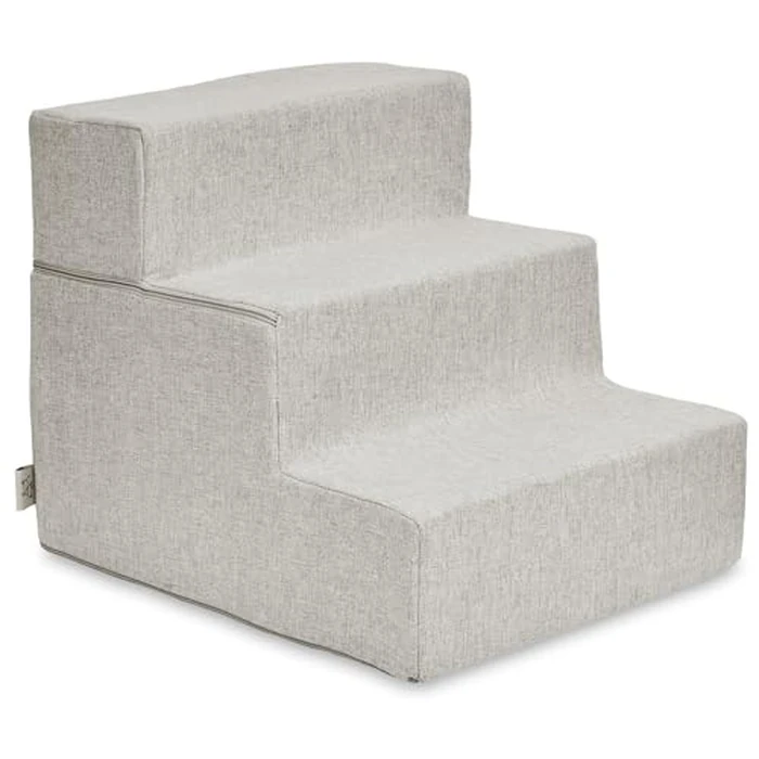 Best Pet Supplies Dog Stairs & Steps - Foam Steps for Small Dogs & Cats, Non-Slip Indoor Balanced Pet Step Support, Dog Ramp, No Assembly, Sand, Foldable 3-Step (16.5-inch Height) by Best Pet Supplies - Used - Like New condition