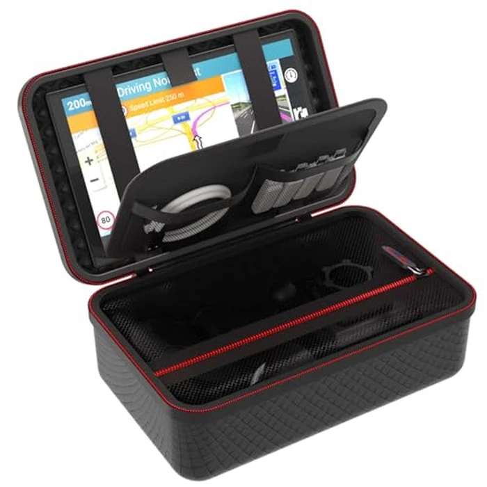 Digicharge Carry Case for 8'' GPS Garmin Drivesmart 86, RV 895, RV 890, Dezl OTR810, Dezl OTR800 8 Inch GPS Case with Storage for All Accessories Inc. Suction Mount by DigiCharge - Used - Very Good condition - US$18.80