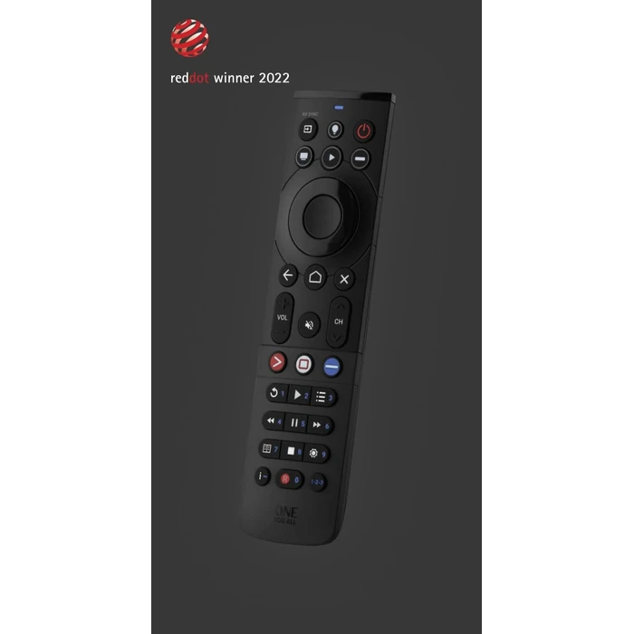 Smart Streamer Remote - Universal Remote Control for up to 5 Devices Infrared Controlled Streamer Boxes TVs STB, Blu-ray and Audio Sound Devices - Fire TV Remote - Backlit Keys - Black - URC7945 by One For All - Image 3