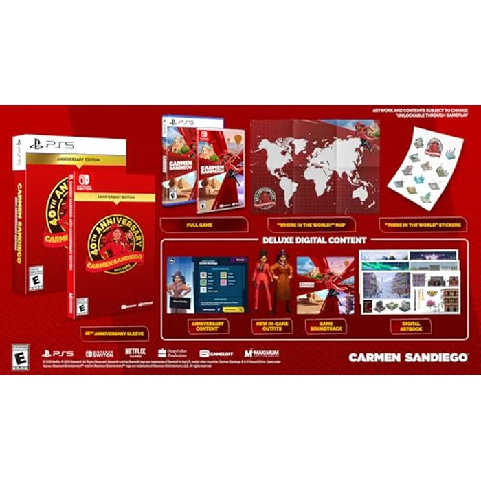 Carmen Sandiego 40th Anniversary Edition PS5 by Maximum Entertainment - Used - Like New condition