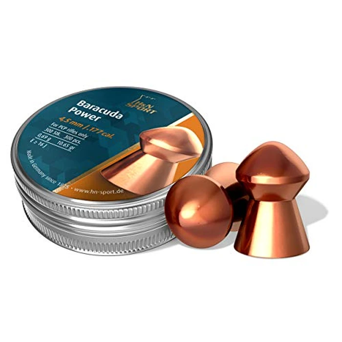 H&N Barracuda Power Airgun Pellets 0.177 Cal, 10.65 Grains, Round Nose, 300 Count (PY-P-735) by H&N Sport - Used - Acceptable condition - CA$9.53