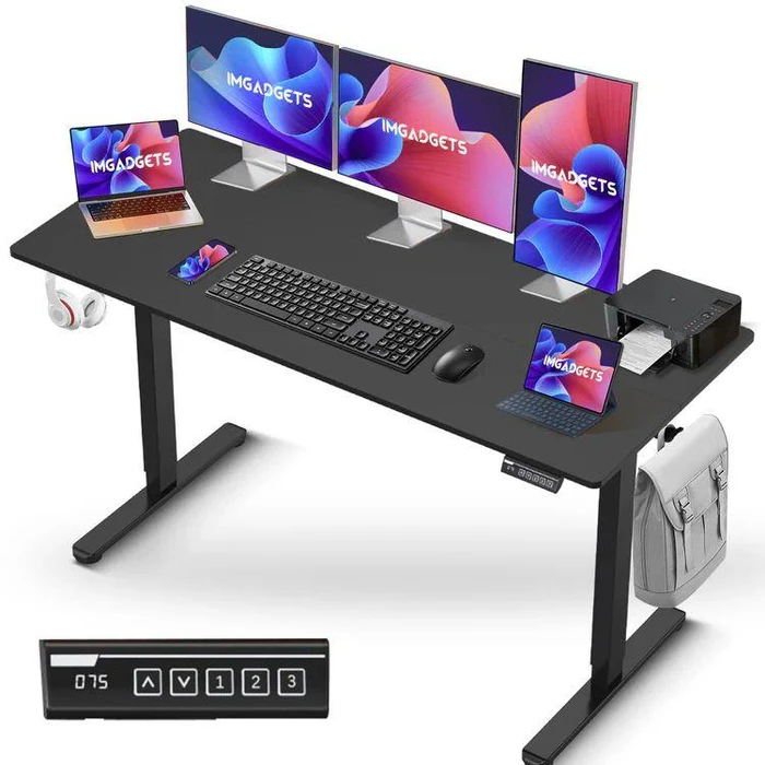 IMGadgets Standing Electric Adjustable Desk 55" x 24" - Black by IMGadgets - Refurbished - Excellent condition - CA$253.48