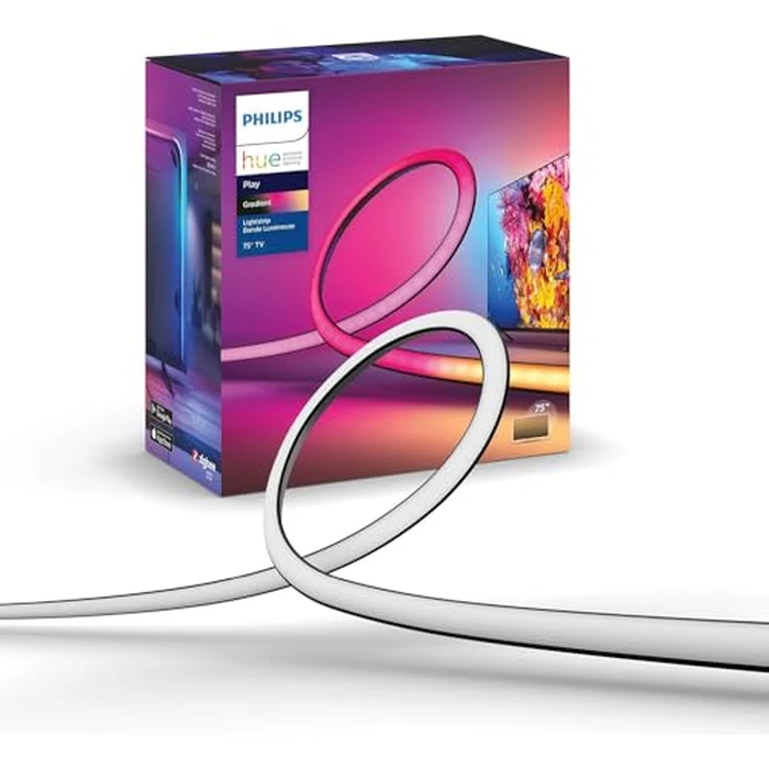 Philips Hue 75" Smart Light Strip - White and Color Ambiance LED Color-Changing TV Backlight - Sync with Television, Music, Gaming - Requires Bridge and Sync Box by Philips Hue - Used - Very Good condition - US$199.99