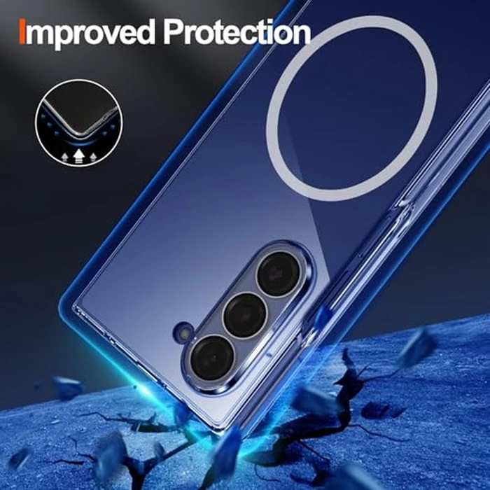 Magnetic for Samsung Galaxy Z Fold 7 Case,Clear Phone Case [Compatible with Magsafe]Built-in Screen Protector & Camera Protection,Hard PC Ultra-Thin Shockproof Protective Cases for Z Fold 7,Clear by WEYNRBOX - Image 7