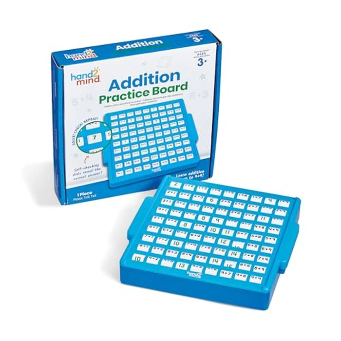 hand2mind Addition Practice Board, Math Facts Games, Number Games, Math Manipulatives Kindergarten, Educational Toys, Kids Learning Toys, Math Centers for Classroom, Preschool Learning Activities by hand2mind - Used - Like New condition