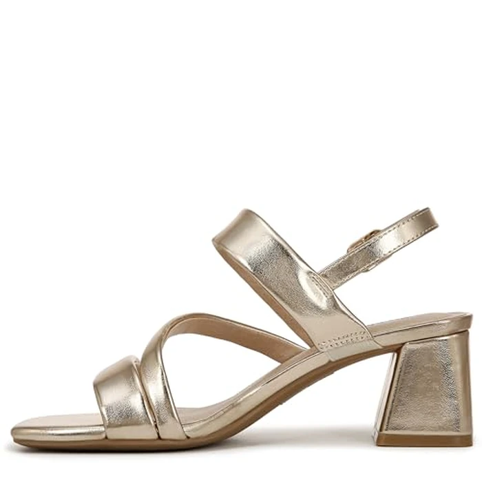 LifeStride Women's Celia Slingback Strappy Dress Sandals Heeled, Gold Metallic, 10 Wide by LifeStride - Image 9