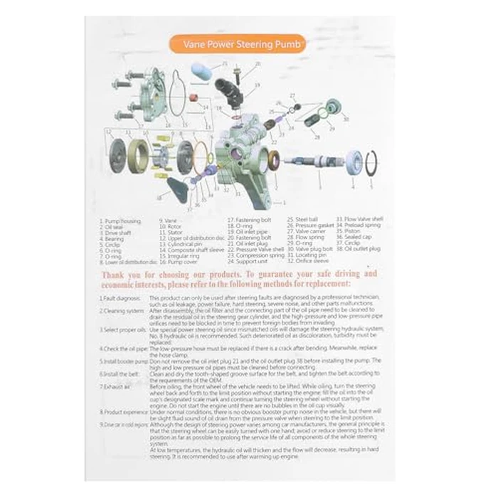 Power Steering Pump with Reservoir Compatible for GM Type II TC Series Replaces 902102-R 902102R by corfhy - Image 4