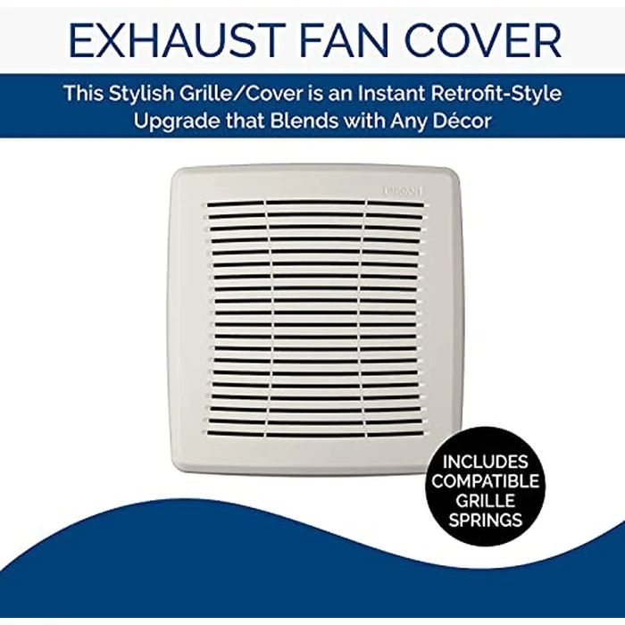 Broan-NuTone FGR101 Replacement Square Bathroom Ventilation Exhaust Fan Grille Cover, White by Broan-NuTone - Image 2