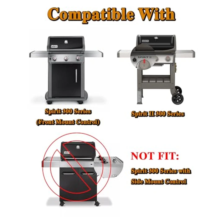 Spirit II E-310 Grill Replacement Parts for Weber Spirit E310 Natural Gas Grill Parts 3 Burner Spirit and Spirit 2 300 Series Spirit E-310 E-330 E330 310 GS4 7636 Flavorizer Bars 68950 Burner Tube Kit by Grill Valueparts - Image 3