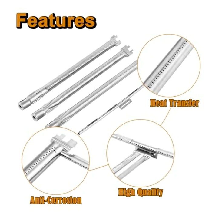 Spirit II E-310 Grill Replacement Parts for Weber Spirit E310 Natural Gas Grill Parts 3 Burner Spirit and Spirit 2 300 Series Spirit E-310 E-330 E330 310 GS4 7636 Flavorizer Bars 68950 Burner Tube Kit by Grill Valueparts - Image 7