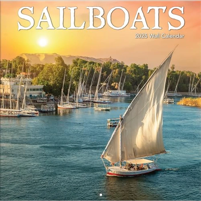 TURNER PHOTOGRAPHIC 2025 Sailboats 12x12 Photo Wall Calendar (25998940049) by Turner Licensing - Used - Good condition - CA$6.31