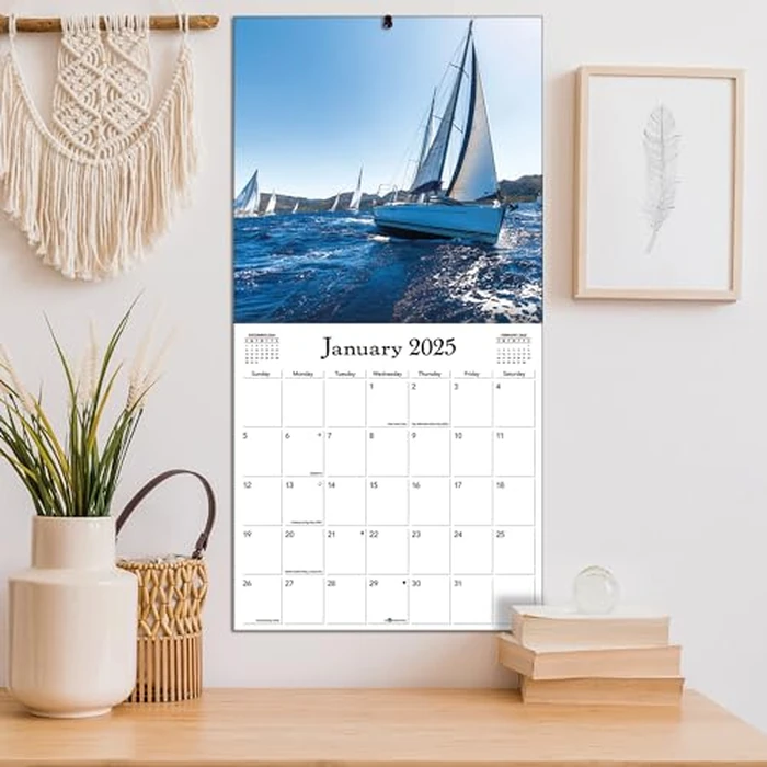 TURNER PHOTOGRAPHIC 2025 Sailboats 12x12 Photo Wall Calendar (25998940049) by Turner Licensing - Image 5