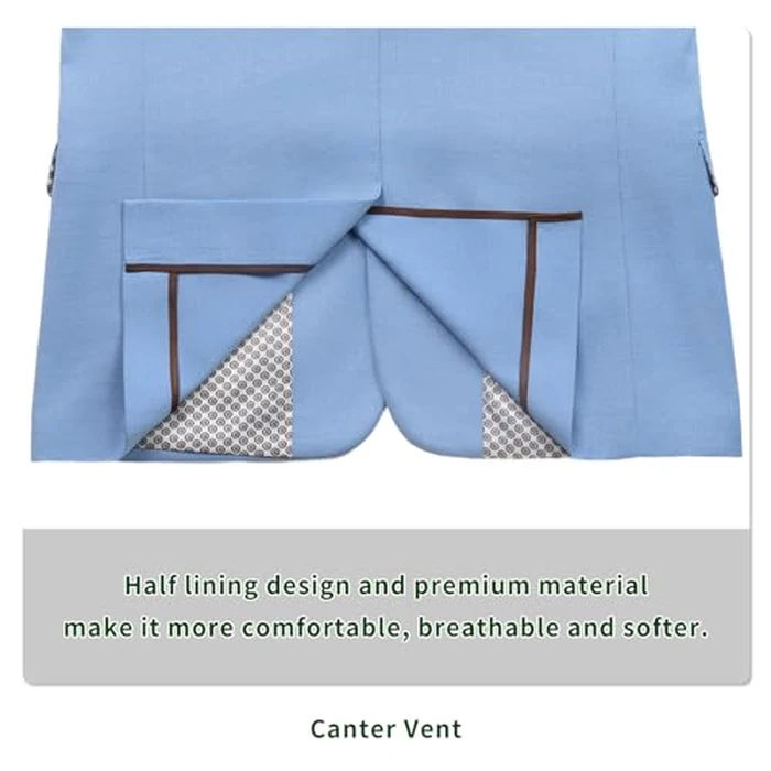 P&L Men's Modern Fit Two-Button Blazer Lightweight Sport Coat Casual Stretch Suit Jacket for Business & Daily Wear by P&L - Image 4