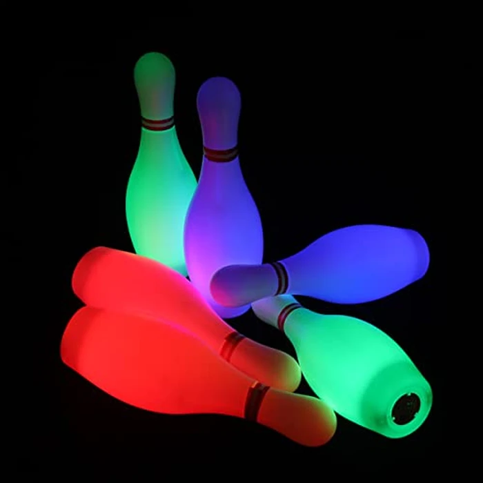 OceanWings Kids Light up Bowling Ball Toys Set,Bowling Pins Toy Game with 10 Pins & 2 Balls Fun Sports Games for Kids Toddler Indoor & Outdoor Boys Girls Children 3 4 5 6 Years by OceanWings - Image 2