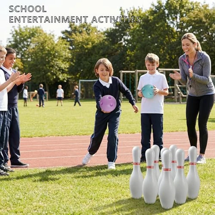 OceanWings Kids Light up Bowling Ball Toys Set,Bowling Pins Toy Game with 10 Pins & 2 Balls Fun Sports Games for Kids Toddler Indoor & Outdoor Boys Girls Children 3 4 5 6 Years by OceanWings - Image 7