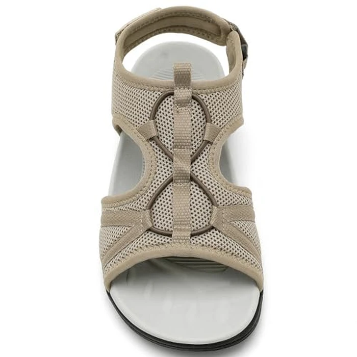 UBFEN Womens Hiking Sandals Comfortable Walking Sandals Summer Sport Breathable Arch Support Khaki Women US 10 by UBFEN - Image 5