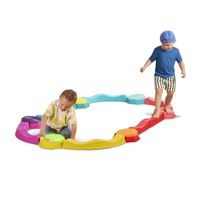 B. toys - Balance & Groove Set - Balance Beam for Kids - Musical Games & Activities - 5 Sensory Stones, 8 Wavy Beams & 1 Musical Pod - Indoor Active Play - 3 Years + by B. toys - Used - Very Good condition - US$35.40
