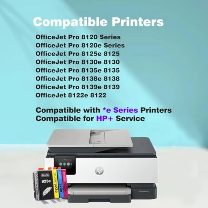 923XL 923e Ink Cartridges for HP Printers 8120e 8130e Series Replacement for HP 923e 923 923XL Ink Cartridges, Compatible for OfficeJet Pro 8125e 8135e 8138e 8139e 8135 8139 8130 e |4 Pack by XLhippo - Image 2