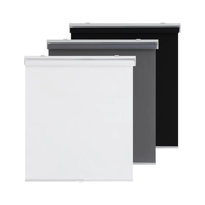 BWEROCIQ Blackout Blinds for Windows Cordless Roller Shades Pull Down Room Darkening Thermal Insulated UV Protection Window Shades for Bathroom Bedrooms 28W in x 72H in（71W cm x 183H cm, White by BWEROCIQ - Image 1