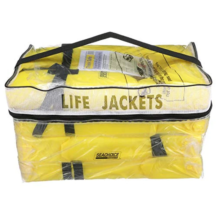 Seachoice Life Vest, Type II Personal Flotation Device, Yellow, Adult, 4-Pack w/ Bag by SEACHOICE - Used - Like New condition