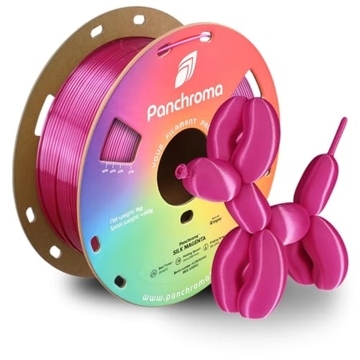 Polymaker Panchroma Silk PLA Filament 1.75mm 1kg, Shiny Magenta, New and Improved Formula, Better Strength, Printing Speed and Clog-Free. Works in Most FDM and Multicolor 3D Printers. by Polymaker - Used - Like New condition