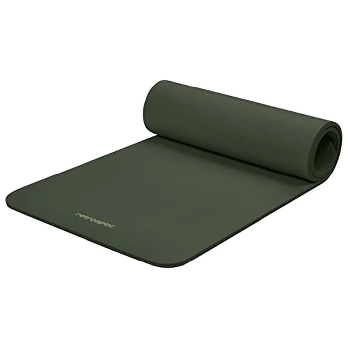 Retrospec Solana Yoga Mat 1/2" Thick w/Nylon Strap for Men & Women - Non Slip Excercise Mat for Yoga, Pilates, Stretching, Floor & Fitness Workouts, Wild Spruce by Retrospec - Image 1