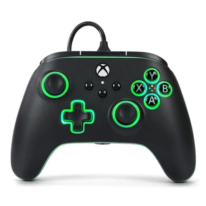 PowerA Advantage Wired Controller for Xbox Series X|S with Lumectra - Black, gamepad, wired video game controller, gaming controller, works with Xbox One and Windows 10/11, officially licensed by PowerA - Used - Good condition - US$20.37