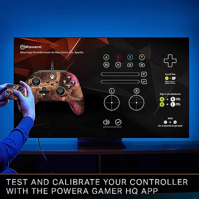 PowerA Advantage Wired Controller for Xbox Series X|S with Lumectra - Black, gamepad, wired video game controller, gaming controller, works with Xbox One and Windows 10/11, officially licensed by PowerA - Image 7