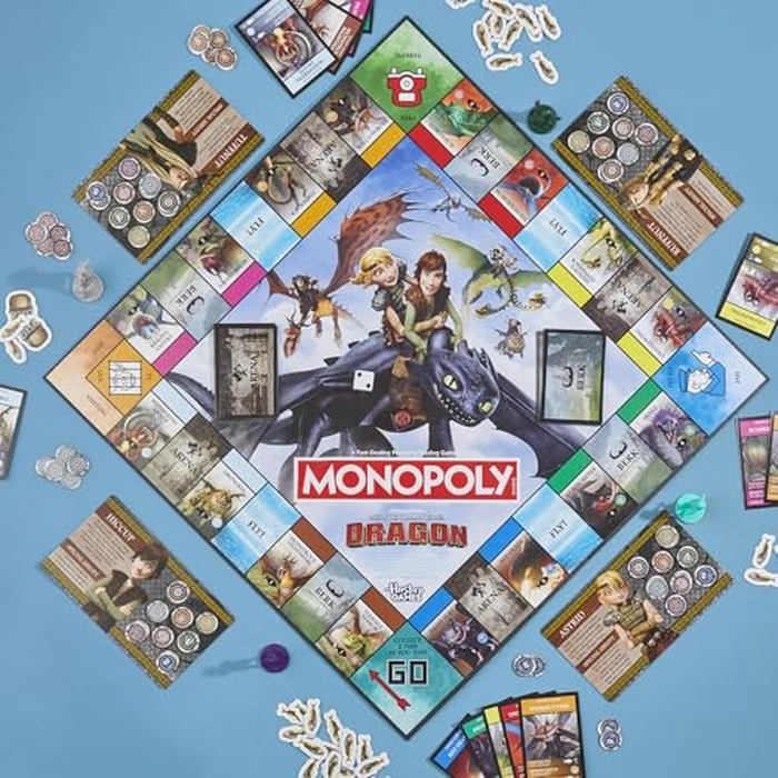 Monopoly DreamWorks How to Train Your Dragon Edition Board Game | Ages 8+ | 2 to 4 Players | 45 Mins. | Fun Family Games for Kids, Teens & Adults (Amazon Exclusive) by Hasbro Gaming - Image 4