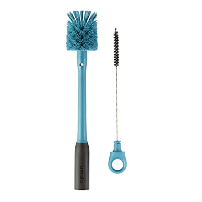 Owala 2-in-1 Water Bottle Brush Cleaner and Water Bottle Straw Cleaner Brush, Water Bottle Brush with Removable Head and Twist n’ Hide Straw Brush, Smokey Blue by Owala - Used - Very Good condition
