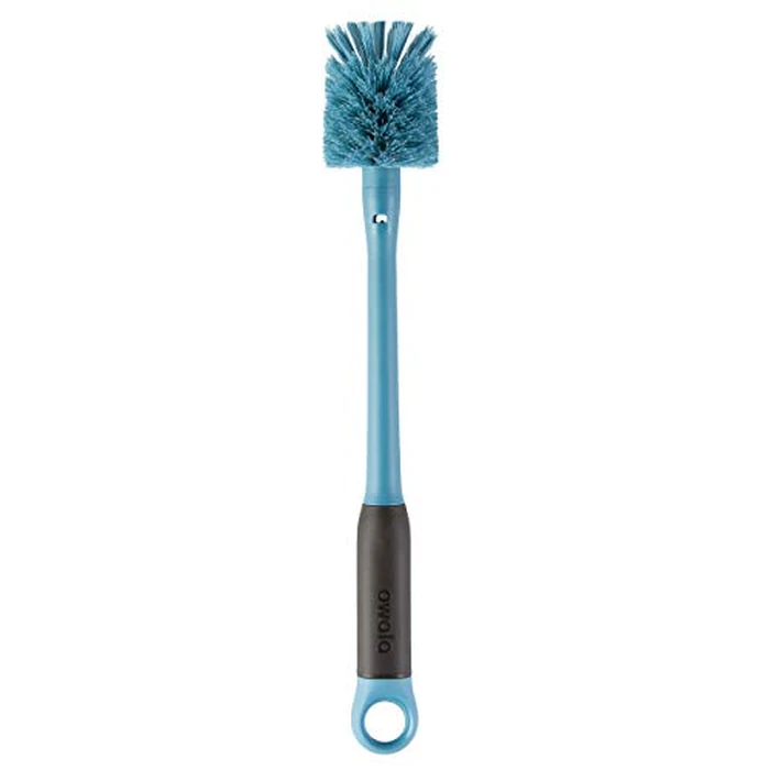 Owala 2-in-1 Water Bottle Brush Cleaner and Water Bottle Straw Cleaner Brush, Water Bottle Brush with Removable Head and Twist n’ Hide Straw Brush, Smokey Blue by Owala - Image 2