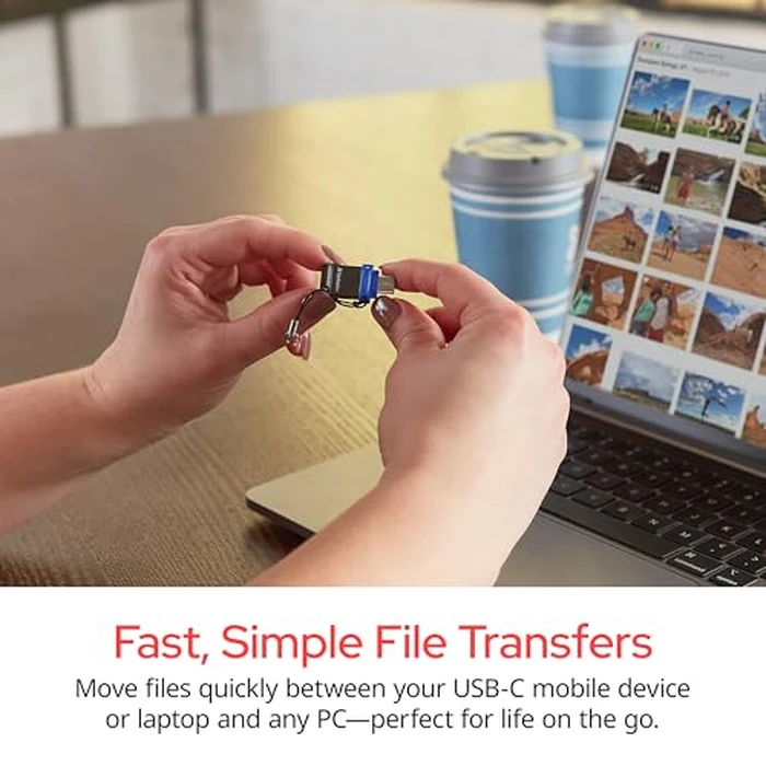 Verbatim 64GB Store ‘n’ Go Dual OTG USB 3.2 Gen 1 Flash Drive for USB-C Devices - 2 in 1 Type C Thumb Drive by Verbatim - Image 2