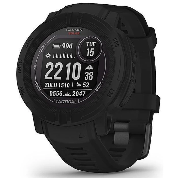 Garmin Instinct 2 Solar Smartwatch - 50mm - Black Tactical Edition (Polymer) Case with Black Silicone Sport Band by Garmin - Image 2