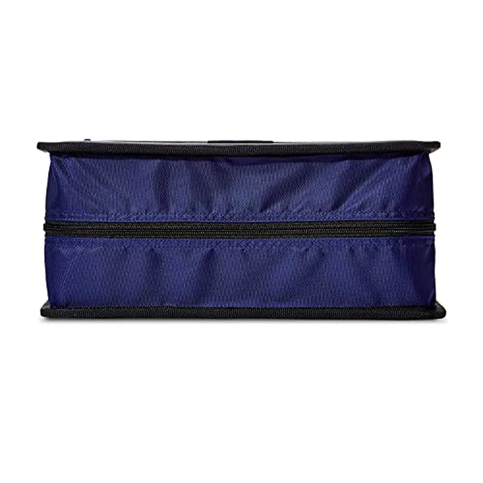 Amazon Basics Durable 3 Ring Zipper Binder for School, O-Ring Closure - Large Capacity, 10.16 cm, Office, Blue by Amazon Basics - Image 3