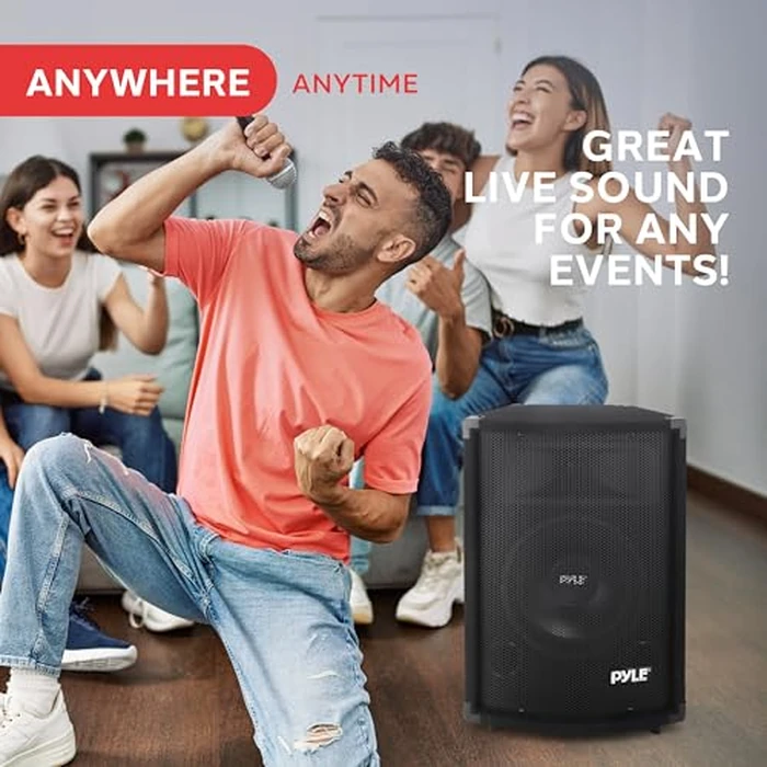 Pyle Portable Cabinet PA Speaker, Outdoor Speaker Sound System, Vehicle Stereo Speakers w/ 10” Woofer, Made w/ Kapton VC, Dual Tweeters, 4x10 Super Horn Midrange, Crossover Network by Pyle - Image 6