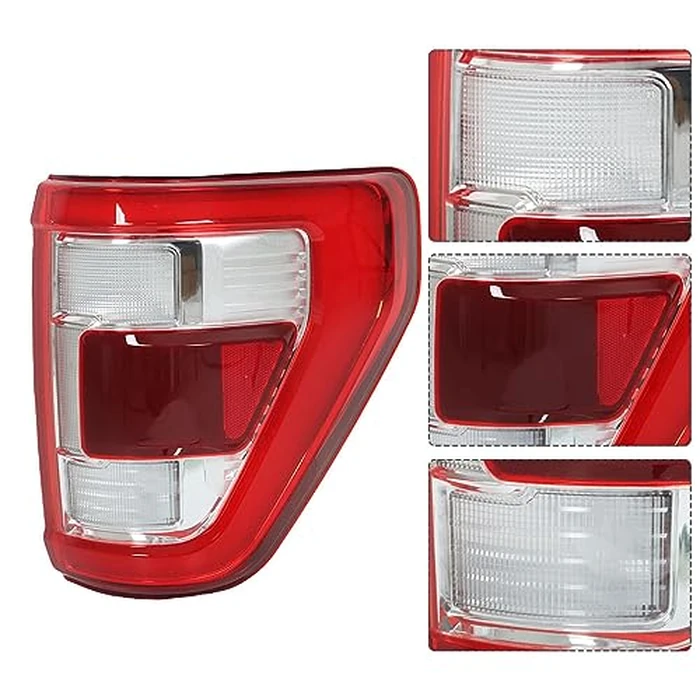 Tail Light Assembly Repalcement for 2021 2022 2023 F150 Passenger Right Side Rear w/Blind Spot White Frame Taillights ML3Z-13404-D by LABLT - Image 2
