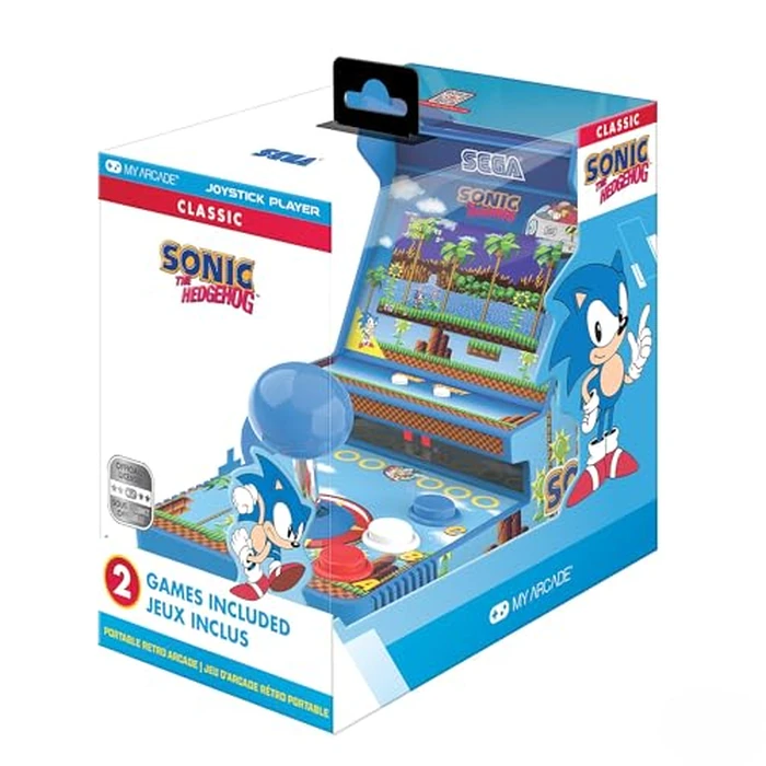 My Arcade Sonic Joystick Player: Sonic The Hedgehog, 2 Games in 1, Sega Classic, Gifts for Kids and Adults by My Arcade - Image 1