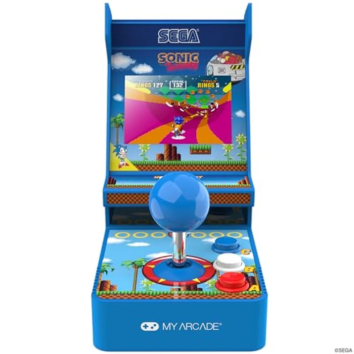 My Arcade Sonic Joystick Player: Sonic The Hedgehog, 2 Games in 1, Sega Classic, Gifts for Kids and Adults by My Arcade - Image 2