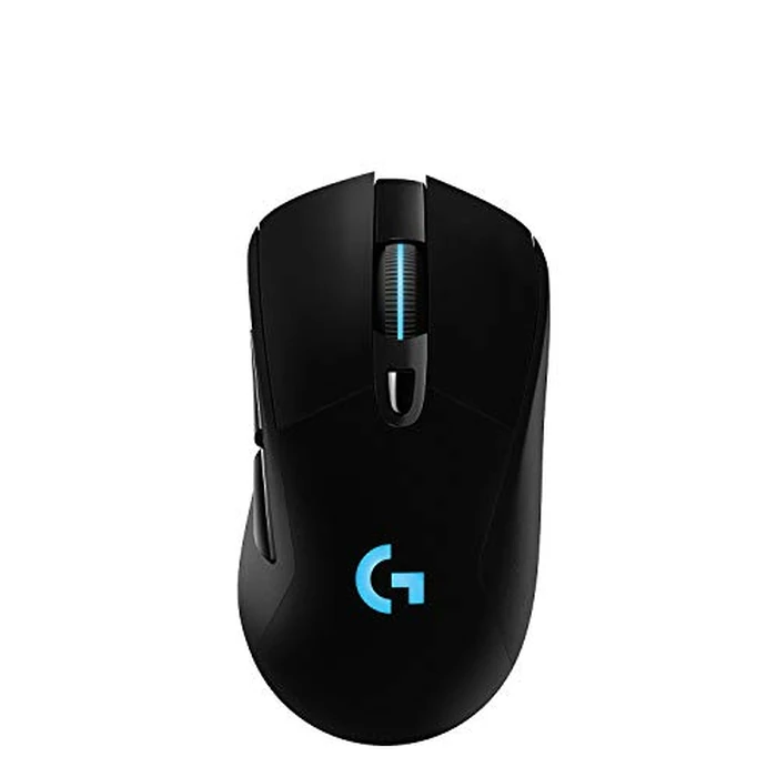 Logitech G703 Lightspeed Wireless Gaming Mouse w/Hero 25K Sensor, LIGHTSYNC RGB, POWERPLAY Compatible, Lightweight 95g+10g Optional, 100-25,600 DPI, Rubber Side Grips - Black by Logitech G - Used - Acceptable condition - CA$64.78