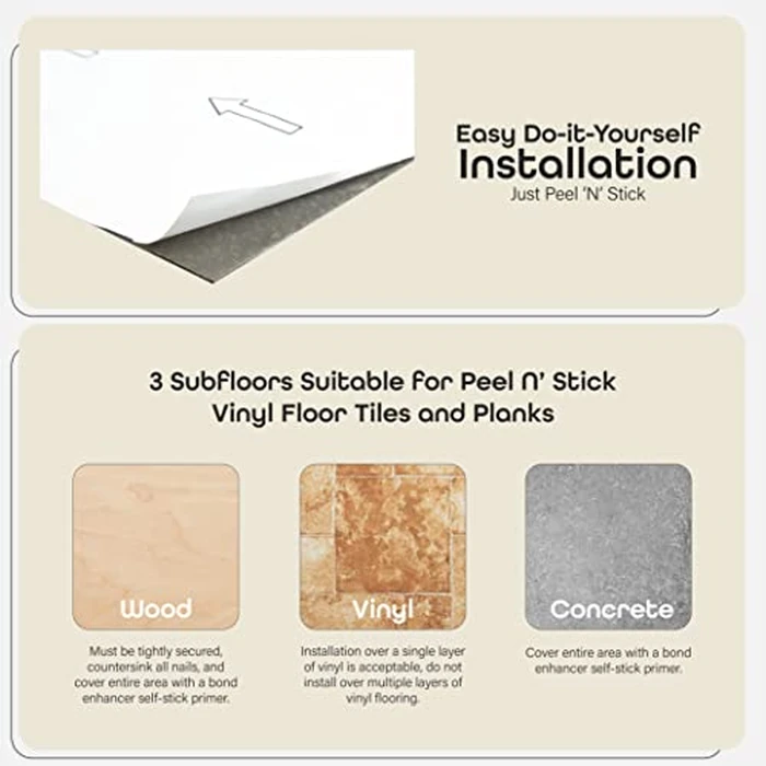 Nexus Self Adhesive 12-Inch Vinyl Floor Tiles, 20 Tiles - 12" x 12", Spanish Rose Pattern - Peel & Stick, DIY Flooring for Kitchen, Dining Room, Bedrooms & Bathrooms by Achim Home Decor by ACHIM - Image 4