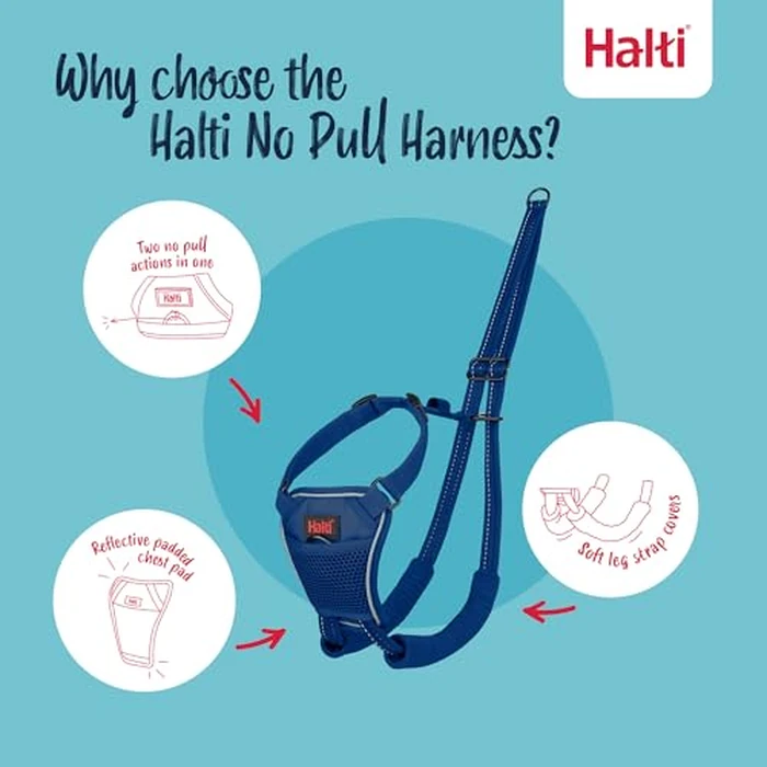 Halti No Pull Harness - Stop Your Dog Pulling on The Leash. Adjustable, Lightweight and Easy to Use. Reflective Dog Training Harness for Large Dogs (Size L, Cobalt Blue) by Halti - Image 3
